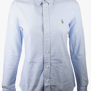 Ralph Lauren knit striped Oxford shirt